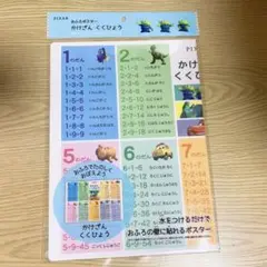 ❤️即日発送❤️かけ算　くくひょう　九九表　算数　小学校　2年　ディズニー　ピクサー