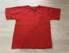 半袖 カラー Tシャツ 130cm 綿100% 赤色 レッド