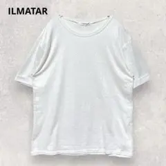 ILMATAR 半袖 Tシャツ カットソー M ホワイトジャガード調 3736