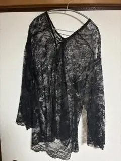 【未使用に近い】HARE ハレ 2WAYレースVネックトップス シャツ 長袖