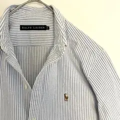 【新品ほぼ未使用に近い★人気の好ストライプ】ラルフローレンボタンダウンシャツ★9