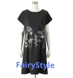 FairyStyle 綿カットソー QVC 花プリント チュニック