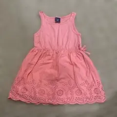 babyGap ピンク刺繍ノースリーブワンピース 18-24ヶ月