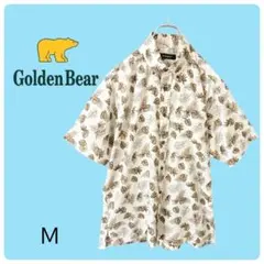 Golden Bear ゴールデンベア モンシテラ柄 ボタンダウン半袖シャツ