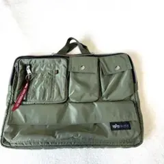 ALPHA INDUSTRIES クラッチバッグ ブリーフケース セージグリーン