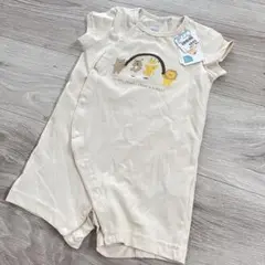 新品未使用品♡どうぶつロンパース くすみカラー ベージュ ナチュラル