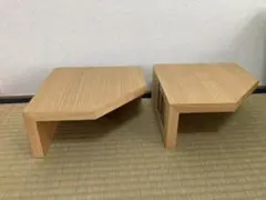 無印良品 壁に付けられる家具 コーナー棚 オーク材 2つセット