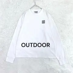 OUTDOOR アウトドア ストレッチロングスリーブシャツ ホワイト S ロンT