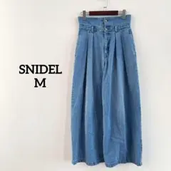 スナイデル　タックワイドデニム　ワイド　M 脚長　ウエストデザイン