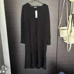 GU ブラック ニットワンピース L