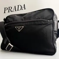 極美品✨プラダ ショルダーバッグ 三角プレート カメラバッグ ナイロン ブラック