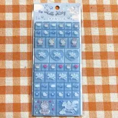 【残りわずか】キティ　タイルシール　サンリオ　水色　ブルー　ユニコーン