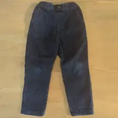 ユニクロ120cm ダークブルー デニムパンツ ウエストゴム 中フリース