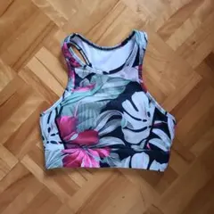 フローラルプリント スポーツブラ