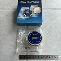 【未使用】LCD ミラークォーツ　クロック　IBM表記