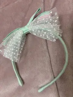 美品メゾピアノリボンカチューシャ