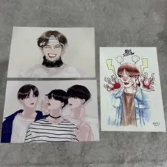 3点セット BTS ファンアート FA ポストカード ポスカ