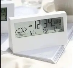 ☆新品未使用☆デジタル温湿度計 多機能 デジタル時計 置時計【人気商品】