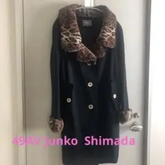 49AV.ジュンコシマダ 取外しファー付きコート❤️未使用38 お値下げ❣️