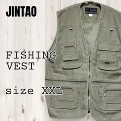 JINTAO フィッシングベスト カーキ USA企画XXLサイズ サファリベスト