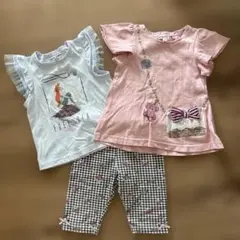 【90cm】エニファム　any FAM 女の子Tシャツ　スパッツ　まとめ売り