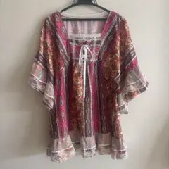美品 ポンチョ チュニック 五分袖Mサイズ