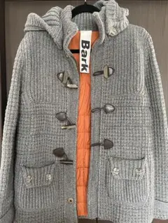 BARK ウール混ニットダッフルコートロング