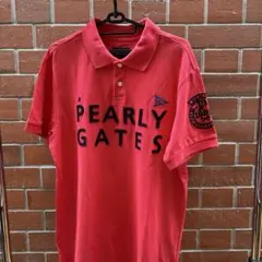 PEARLY GATES メンズポロシャツ ピンク　サイズ5(Lサイズ)