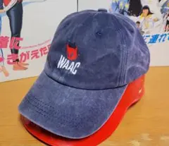 WAACロゴ　ネイビーベースボールキャップ　フリーサイズ