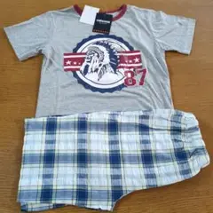 W☆新品☆CRESCERE☆パジャマ☆半袖・半パンツ☆サイズ１４０ｃｍ☆灰色