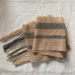 気軽に使える 日常使いの軽やか手織りマフラー 天然素材 ハンドメイド