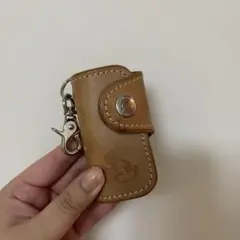 ミッキーマウス レザーキーケース ブラウン
