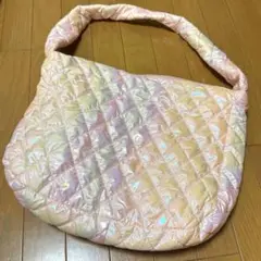 オーロラ　ピンク キルティング ショルダーバッグ