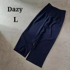 【デイジー】タック入りスラックス ワイドパンツ 大きめ ゆったりダブルボタン通勤