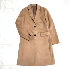 ユニクロ UNIQLO カシミヤ混 チェスターコート キャメル ベージュサイズМ
