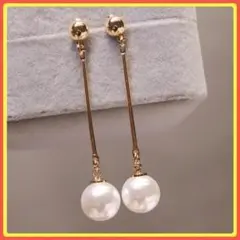 ⭐️フォロー割⭐️ピアス ゴールド パール 銅合金 大人気 #C114-1