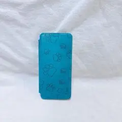 Galaxy S9 手帳型 スマホ ケース カバー ブルー 足跡 かわいい