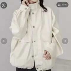 【nui nullu】3WAYオーバーサイズジャケット　白