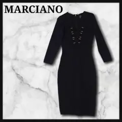 【美品】MARCIANO ストレッチ　タイト　ワンピース　黒　ゴールド金具