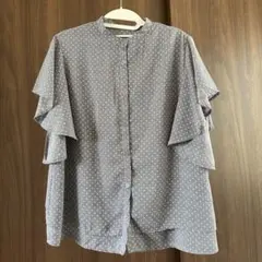 RAY CASSIN 水玉模様 フレア袖ブラウス Fサイズ