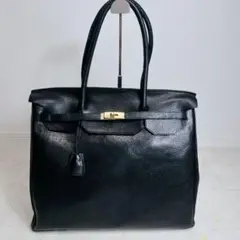 Philippe salvet 牛革 本革 ハンドバッグ ブラック 大型