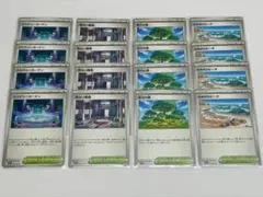 ポケモンカード　危ない廃墟　活力の森　なみのりビーチ　ミステリーガーデン　各4枚