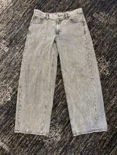 GU ローライズバギージーンズ　グレー　XLサイズ