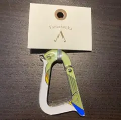 山鳥のカラビナ　ルリビタキ♀ 野鳥　キーホルダー　yamasanka