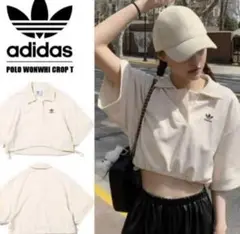 ADIDAS POLO WONWHI CROP Tアディダス ロゴ 半袖Tシャツ