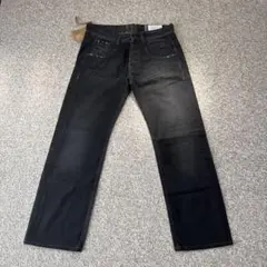 GAS jeansブラック ストレートデニム W33