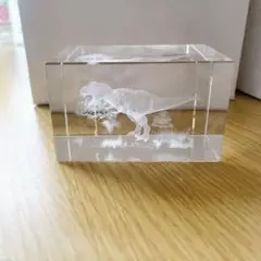 ❤️3D 恐竜像　オーナメント アート 動物クリスタル　キューブ 恐竜