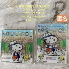 関西万博限定　スヌーピー　コラボ　アクリルマグネット　キーホルダー　匿名♪