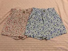花柄 半ズボン 2枚セット　100くらい