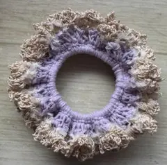 ハンドメイド　シュシュ　編み物　かぎ編み
